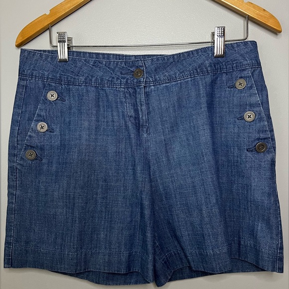 The Limited Dark Chambray Blue Short Size 8 - Picture 3 of 10